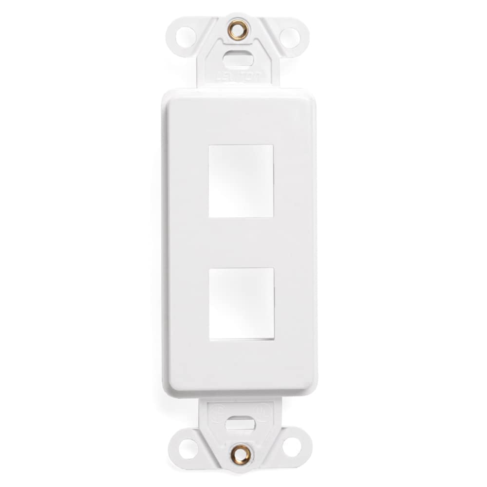 Leviton 41642-W Quickport Dãcora Platform wall plate (2-Port; White)