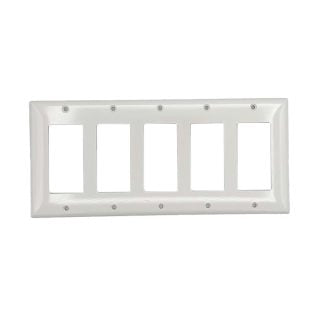 VISTA 7935 5-Gang Decora Wall Plate – White