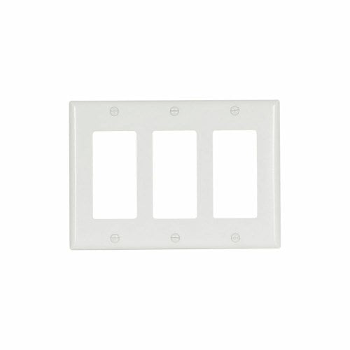 Eaton 3-Gang Black Polycarbonate Triple Decorator Wall Plate PJ263BK-SP-L/ PJ263W