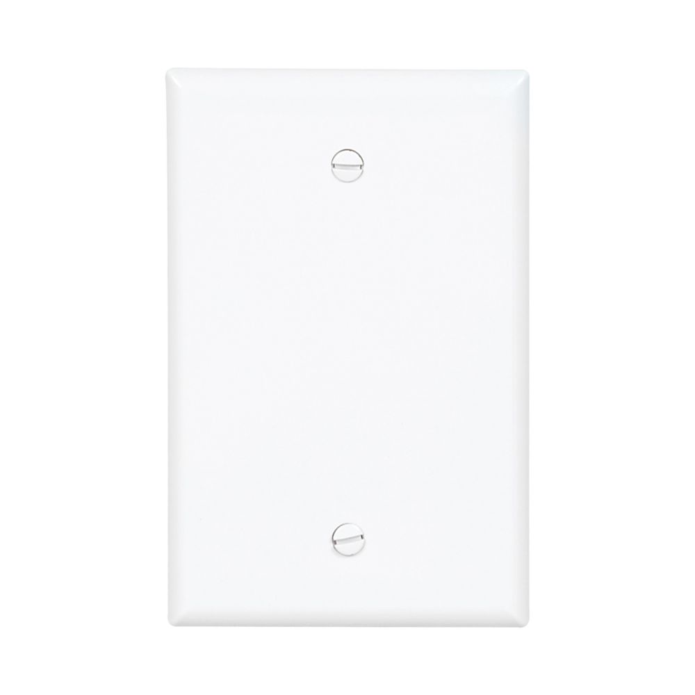 Eaton 1-Gang 1-Pack Black/white Blank Midsize Wall Plate PJ13BK/PJ13W