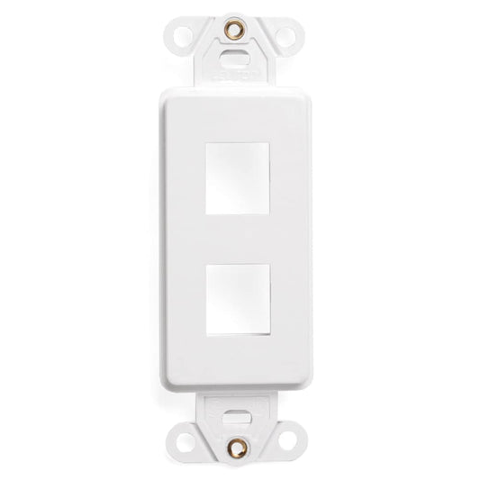 Leviton 41642-W Quickport Dãcora Platform wall plate (2-Port; White)