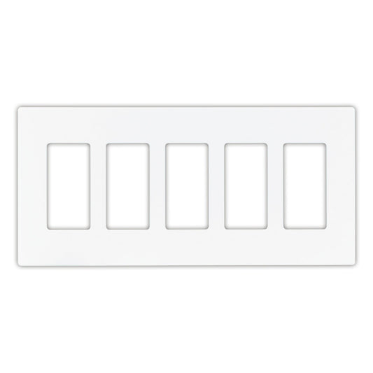 Decorator Screwless Wallplate, 5-Gang